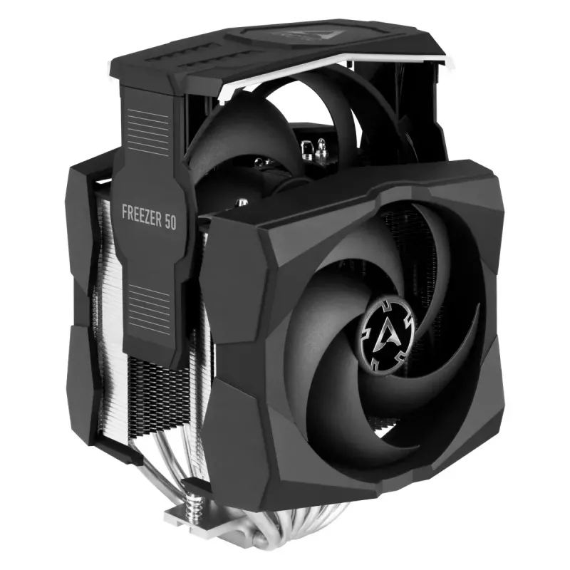 ARCTIC Freezer 50 z kontrolerem A-RGB - Kompatybilna z wieloma platformami dwuwieżowa chłodnica CPU z A-RGB