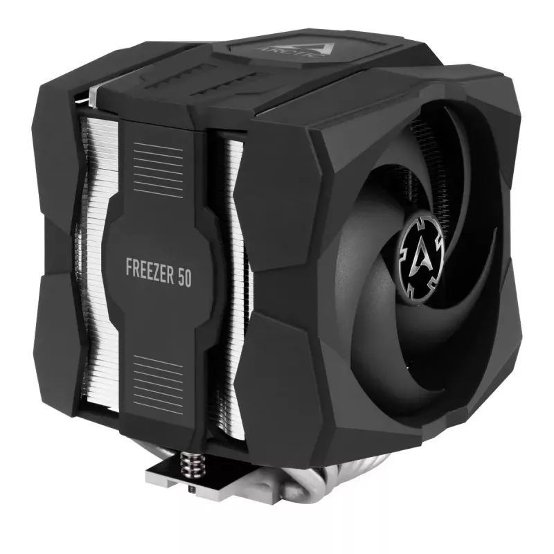 ARCTIC Freezer 50 z kontrolerem A-RGB - Kompatybilna z wieloma platformami dwuwieżowa chłodnica CPU z A-RGB