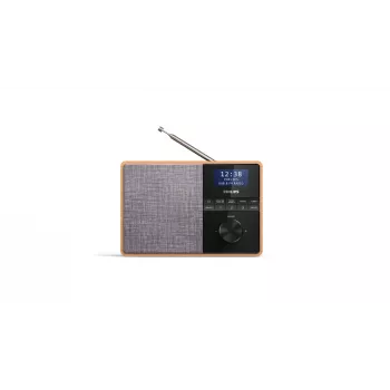 Philips TAR5505/10 radio przenośne cyfrowe Czarny, Szary, Drewno