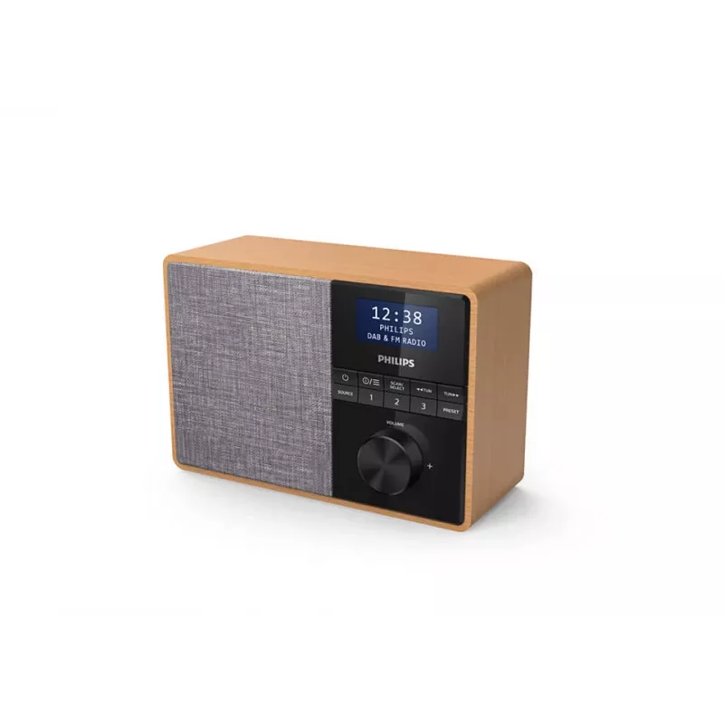 Philips TAR5505/10 radio przenośne cyfrowe Czarny, Szary, Drewno
