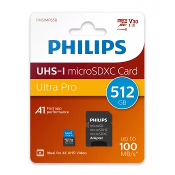 Karta pamięci Philips FM51MP65B/00 512 GB MicroSDHC UHS-I Klasa 10