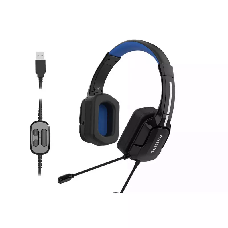 Słuchawki/zestaw słuchawkowy Philips serii 4000 TAGH401BL/00 Przewodowe Na głowę Gaming USB Typ-A Czarny