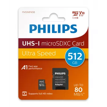 Philips FM51MP45B/00 karta pamięci 512 GB MicroSDHC UHS-I Class 10