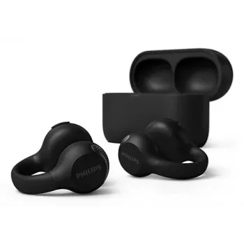 Philips 2000 series TAQ2000BK Zestaw słuchawkowy True Wireless Stereo (TWS) Ear-clip-on, Open-ear Rozmowy/Muzyka Bluetooth Czarny