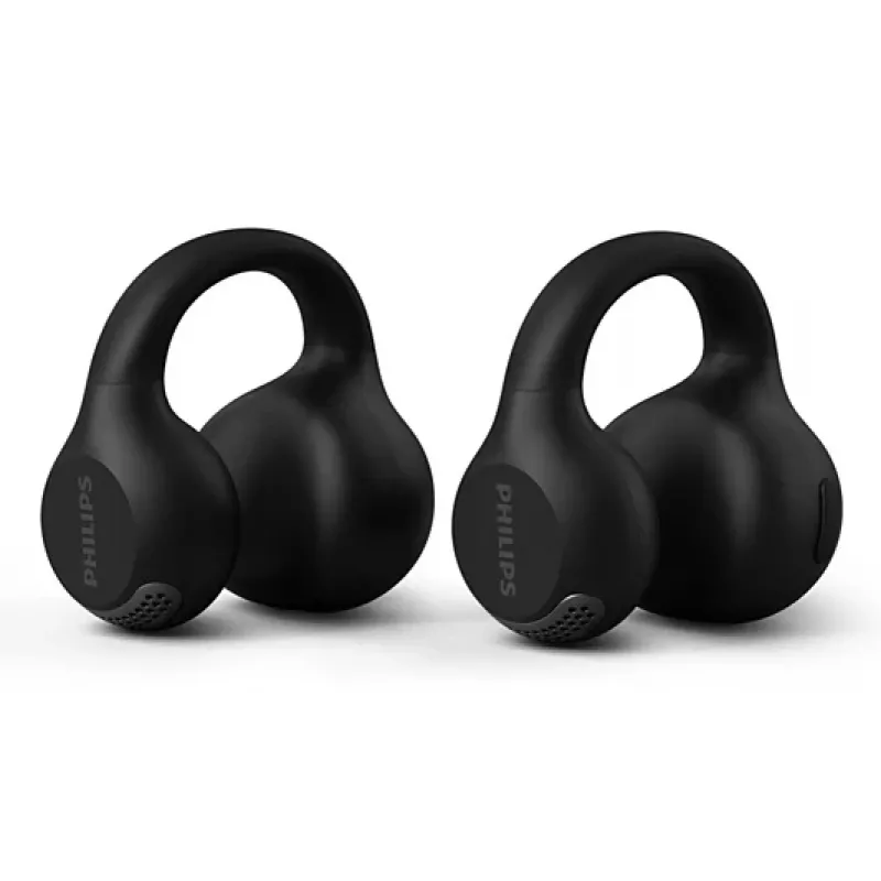 Philips 2000 series TAQ2000BK Zestaw słuchawkowy True Wireless Stereo (TWS) Ear-clip-on, Open-ear Rozmowy/Muzyka Bluetooth Czarny