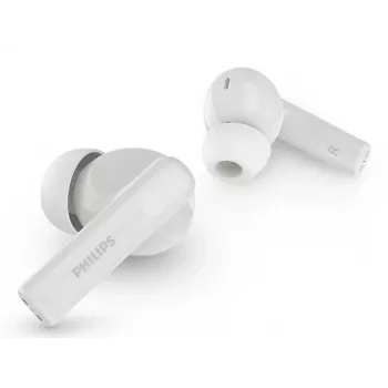 Bezprzewodowy zestaw słuchawkowy douszny Philips TAT2520WT/00 — Bluetooth, do połączeń i muzyki, 20–20000 Hz, zasięg 10 m, biały, 40 g