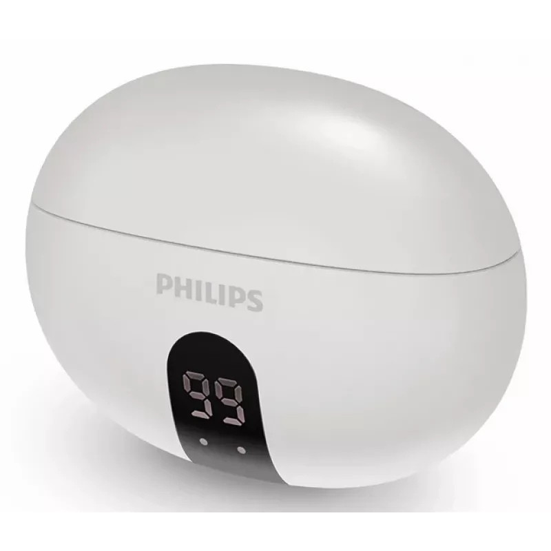 Bezprzewodowy zestaw słuchawkowy douszny Philips TAT2520WT/00 — Bluetooth, do połączeń i muzyki, 20–20000 Hz, zasięg 10 m, biały, 40 g
