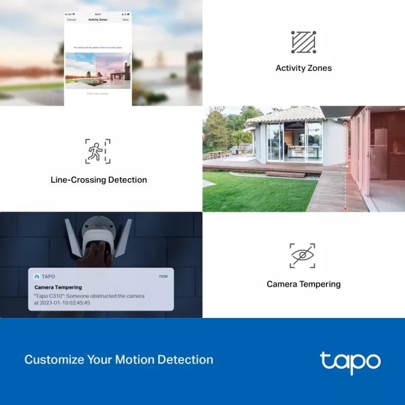 TP-Link Tapo Outdoor Security Wi-Fi Camera, zewnętrzna kamera bezpieczeństwa IP TAPO C310P2