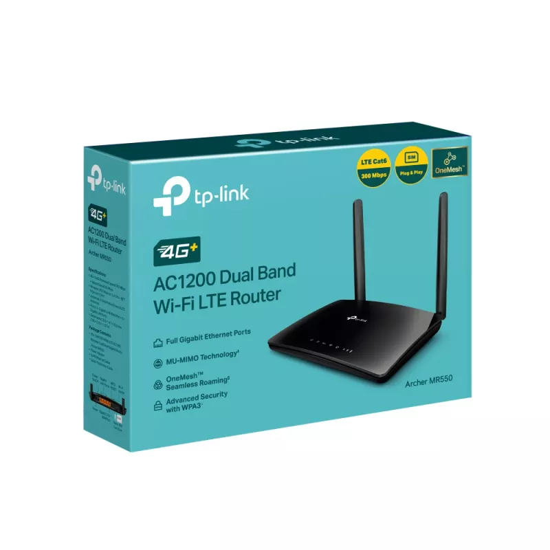 Router bezprzewodowy TP-Link MR550 Gigabit Ethernet Dwupasmowy (2,4 GHz / 5 GHz) 4G