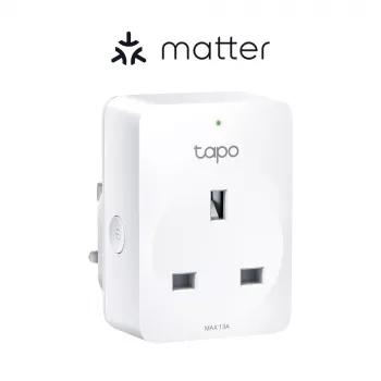 Smart plug TP‑Link Tapo Mini P110M — Wi‑Fi/Bluetooth wewnętrzne gniazdko inteligentne, 16 A, 100–240 V, 3680 W, biały