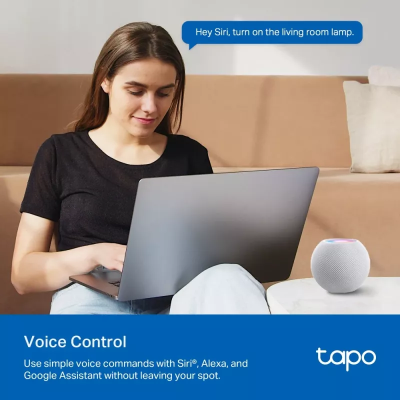Smart plug TP‑Link Tapo Mini P110M — Wi‑Fi/Bluetooth wewnętrzne gniazdko inteligentne, 16 A, 100–240 V, 3680 W, biały