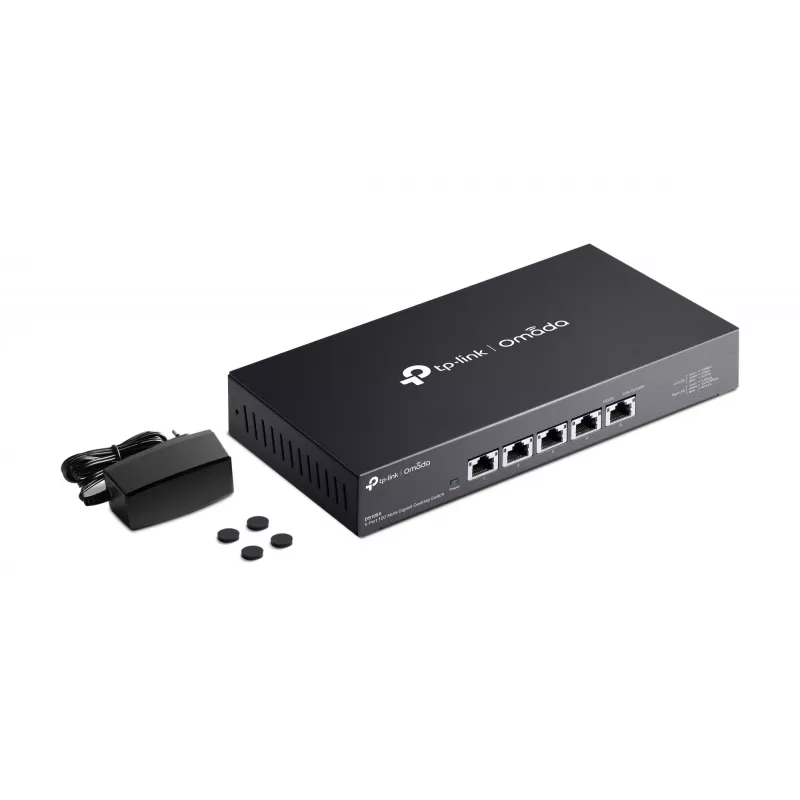 Przełącznik sieciowy TP-Link Omada DS105X, niezarządzalny, 10G Ethernet (100/1000/10000), czarny