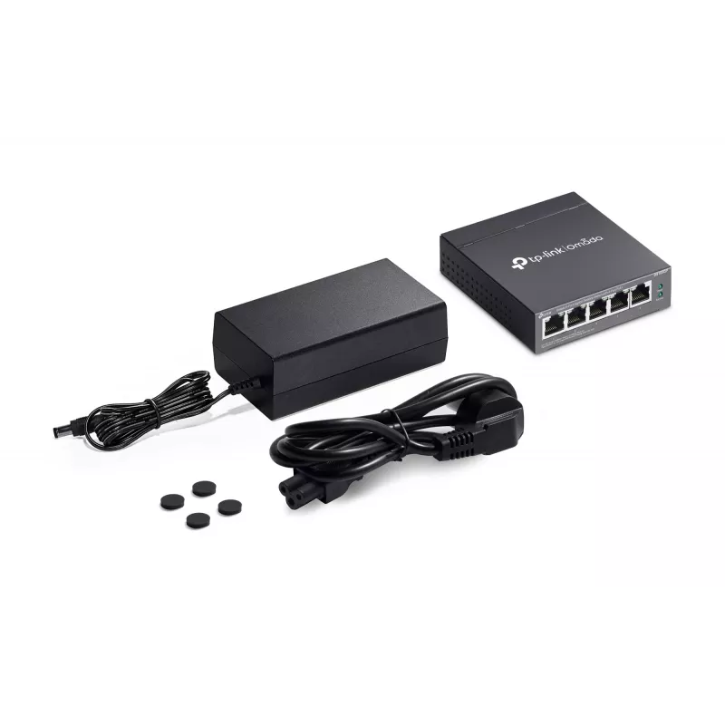 TP-Link Omada DS105GP przełącznik sieciowy Niezarządzalny Gigabit Ethernet (10/100/1000) Power over Ethernet (PoE) Czarny
