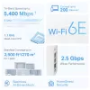 Mesh router TP-Link AXE5400 Tri-Band 2.4 GHz 5 GHz 6 GHz Wi-Fi 6E