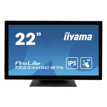 Monitor komputerowy iiyama ProLite T2234MSC-B7X 54,6 cm (21,5 cala) 1920 x 1080 pikseli Full HD Ekran dotykowy Czarny