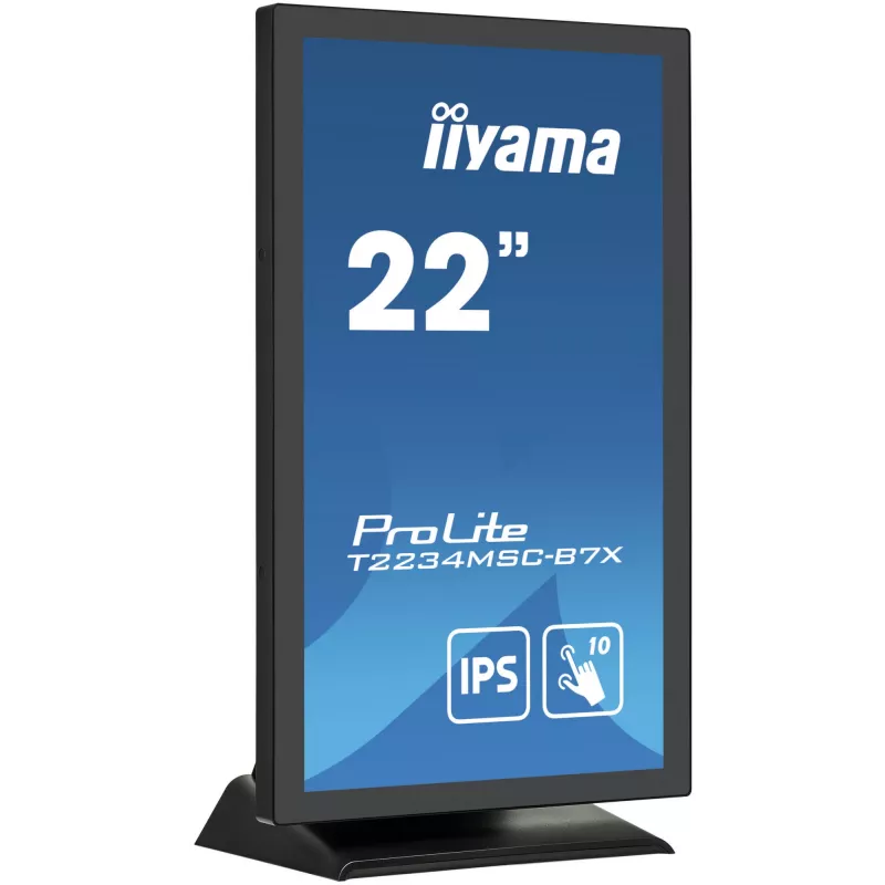 Monitor komputerowy iiyama ProLite T2234MSC-B7X 54,6 cm (21,5 cala) 1920 x 1080 pikseli Full HD Ekran dotykowy Czarny