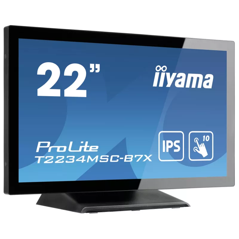 Monitor komputerowy iiyama ProLite T2234MSC-B7X 54,6 cm (21,5 cala) 1920 x 1080 pikseli Full HD Ekran dotykowy Czarny