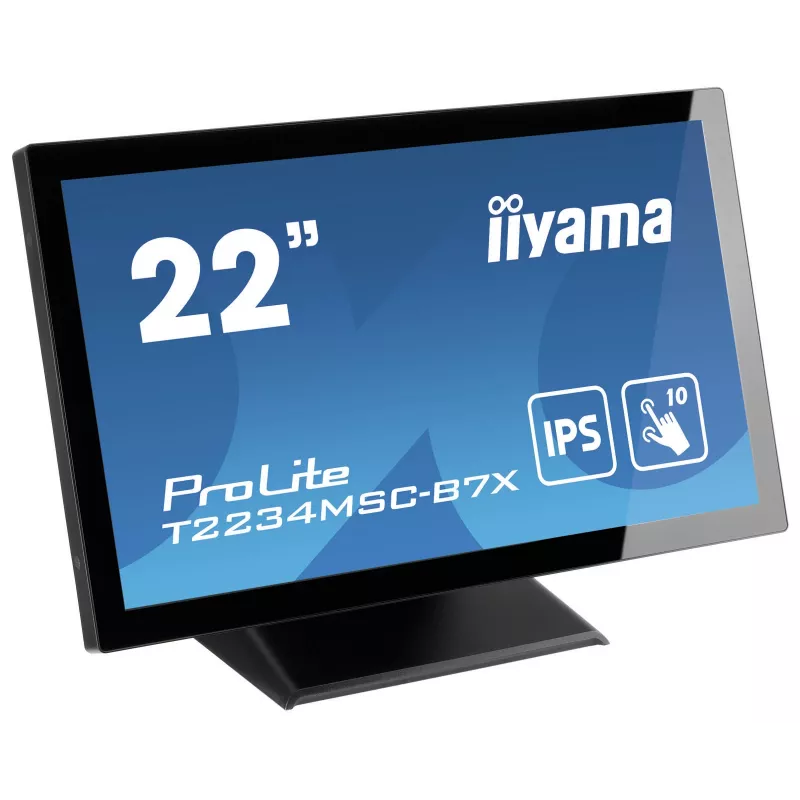 Monitor komputerowy iiyama ProLite T2234MSC-B7X 54,6 cm (21,5 cala) 1920 x 1080 pikseli Full HD Ekran dotykowy Czarny