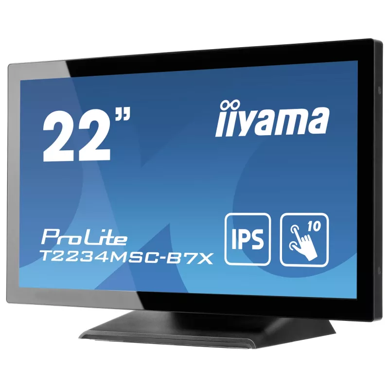 Monitor komputerowy iiyama ProLite T2234MSC-B7X 54,6 cm (21,5 cala) 1920 x 1080 pikseli Full HD Ekran dotykowy Czarny