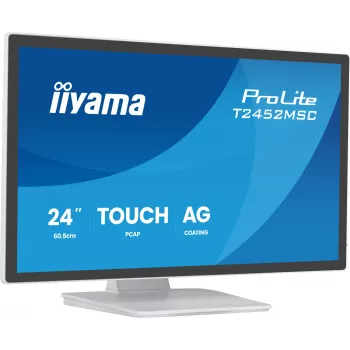 iiyama T2452MSC-W2AG monitor komputerowy 61 cm (24 cale) 1920 x 1080 pikseli Full HD LED ekran dotykowy Biały
