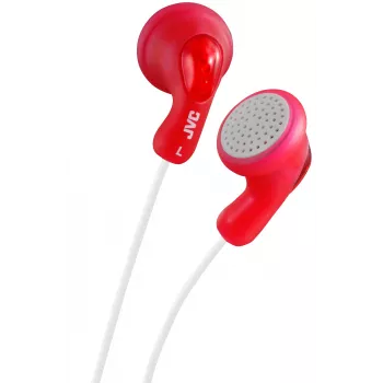 JVC F14 Gumy Słuchawki douszne przewodowe czerwone, Przewodowe, 16 - 20000 Hz, Muzyka, 17.1 g, Słuchawki, Czerwony