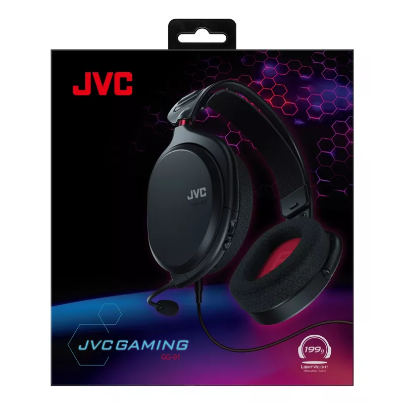 JVC GG-01 Zestaw słuchawkowy Przewodowy Nauszny Gaming Czarny