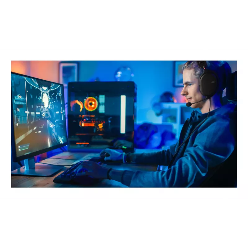 JVC GG-01 Zestaw słuchawkowy Przewodowy Nauszny Gaming Czarny