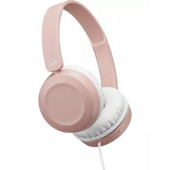 Słuchawki nauszne JVC Powerful Sound w kolorze różowym, przewodowe, 10–26000 Hz, połączenia/muzyka, 140 g, zestaw słuchawkowy, różowy