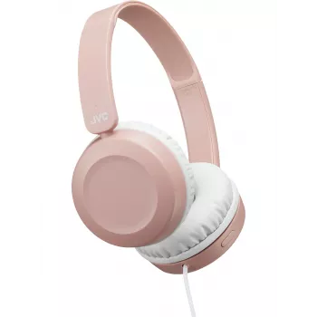 Słuchawki nauszne JVC Powerful Sound w kolorze różowym, przewodowe, 10–26000 Hz, połączenia/muzyka, 140 g, zestaw słuchawkowy, różowy