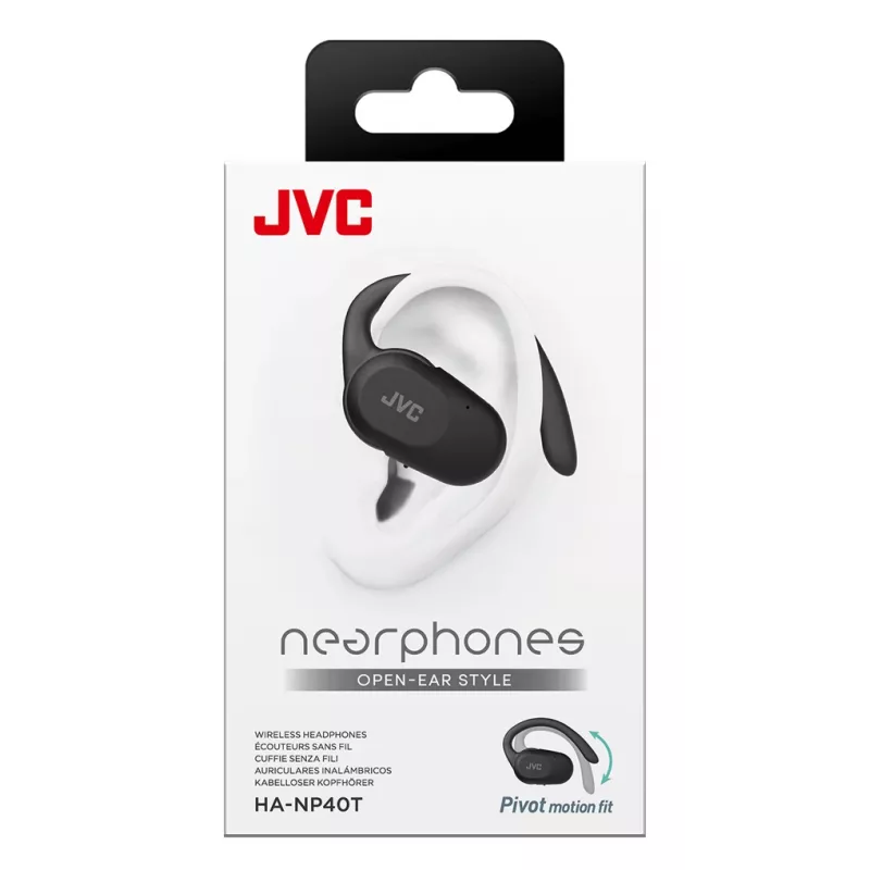 Zestaw słuchawkowy JVC HA-NP40T True Wireless Stereo TWS Ear-hook Bluetooth Czarny, 20–20000 Hz, 10 m