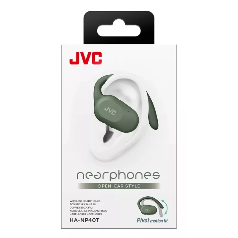 JVC HA-NP40T Zestaw słuchawkowy True Wireless Stereo (TWS) Ear-hook Rozmowy/Muzyka Bluetooth Zielony