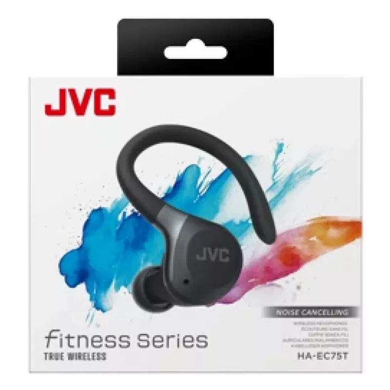 JVC HA-EC75T-B-U słuchawki/zestaw słuchawkowy Bezprzewodowe Ear-hook Sportowe Bluetooth Czarny