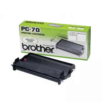 Kaseta faksowa Brother PC70 — czarna, 140 stron, kompatybilna z FAXT72/74/76/78/7 Plus/92/94/96/98