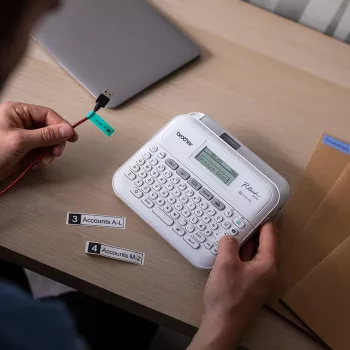Drukarka etykiet Brother PT-D410VP ZINK (Zero-Ink) 180 x 180 DPI przewodowa TZe QWERTY