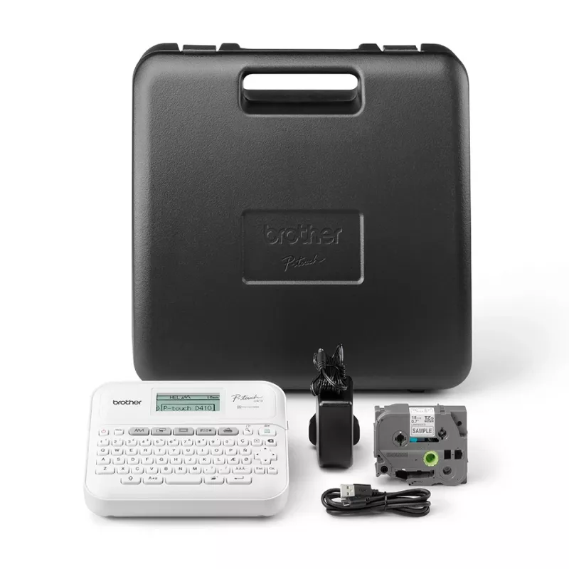 Drukarka etykiet Brother PT-D410VP ZINK (Zero-Ink) 180 x 180 DPI przewodowa TZe QWERTY