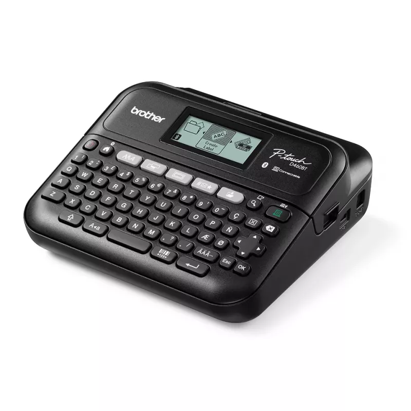 Drukarka etykiet Brother PT-D460BTVP, transfer termiczny, 180 x 180 DPI, 30 mm/s, przewodowa i bezprzewodowa, TZe, Bluetooth, QWERTY