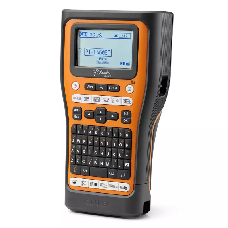Drukarka etykiet Brother PT-E560BTVP Transfer termiczny 180 x 180 DPI 20 mm/s Przewodowa i bezprzewodowa HSE/TZe Bluetooth QWERTY
