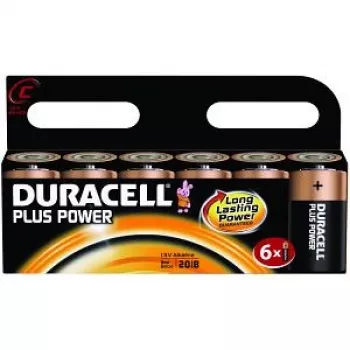 Duracell Plus Power C, 6 szt. Bateria jednorazowa alkaliczna