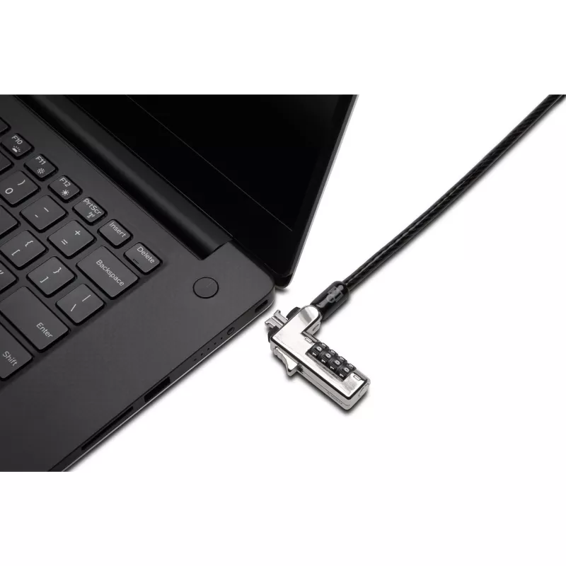 Kensington cienki Combination Laptop Lock, 1,8 m, Kensington, Zamek szyfrowy, Klucz, Czarny