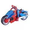 Marvel Spider-Man Zestaw dla dzieci Motocykl Web Blast Cycle z ruchomą figurką Spider-Mana