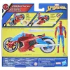 Marvel Spider-Man Zestaw dla dzieci Motocykl Web Blast Cycle z ruchomą figurką Spider-Mana