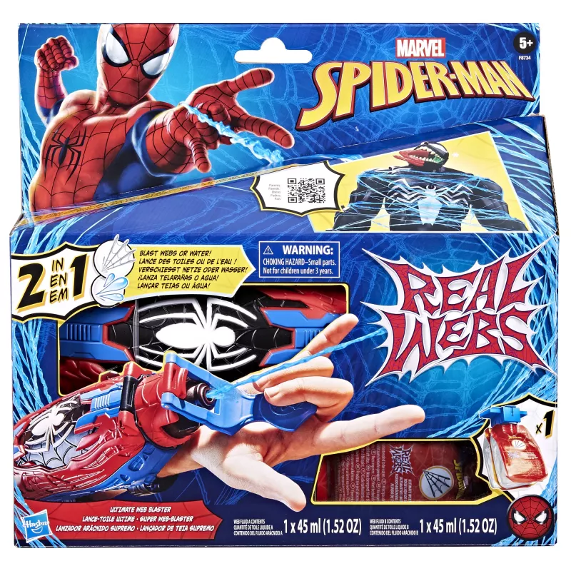 Rękawica miotająca zabawka Marvel Spider-Man Real Webs Ultimate Web Blaster