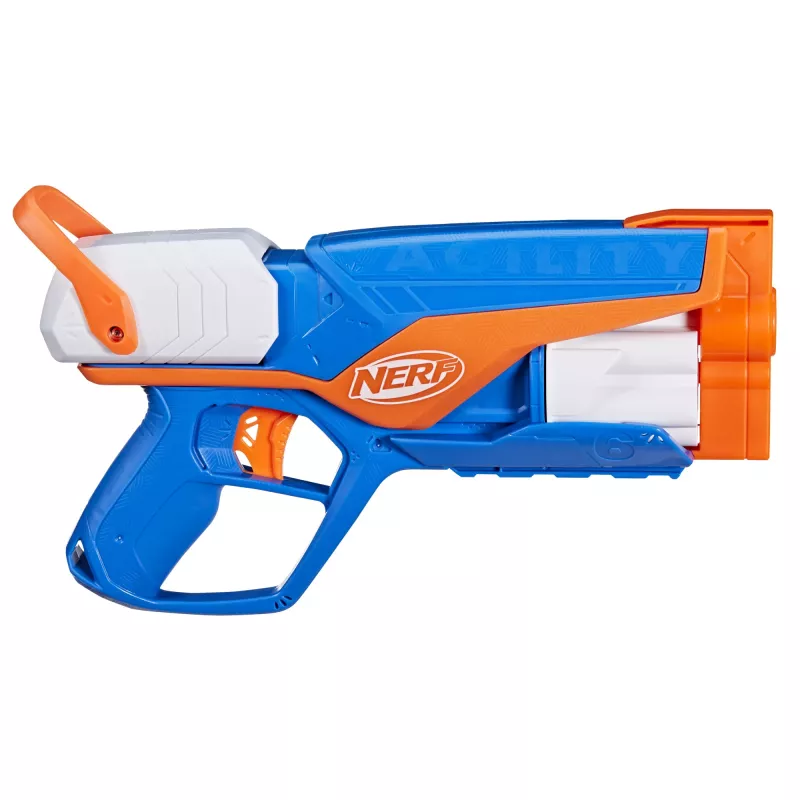 Zabawkowy blaster NERF N Series Agility niebieski pomarańczowy biały 8 lat