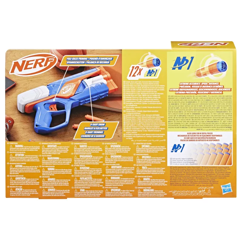 Zabawkowy blaster NERF N Series Agility niebieski pomarańczowy biały 8 lat