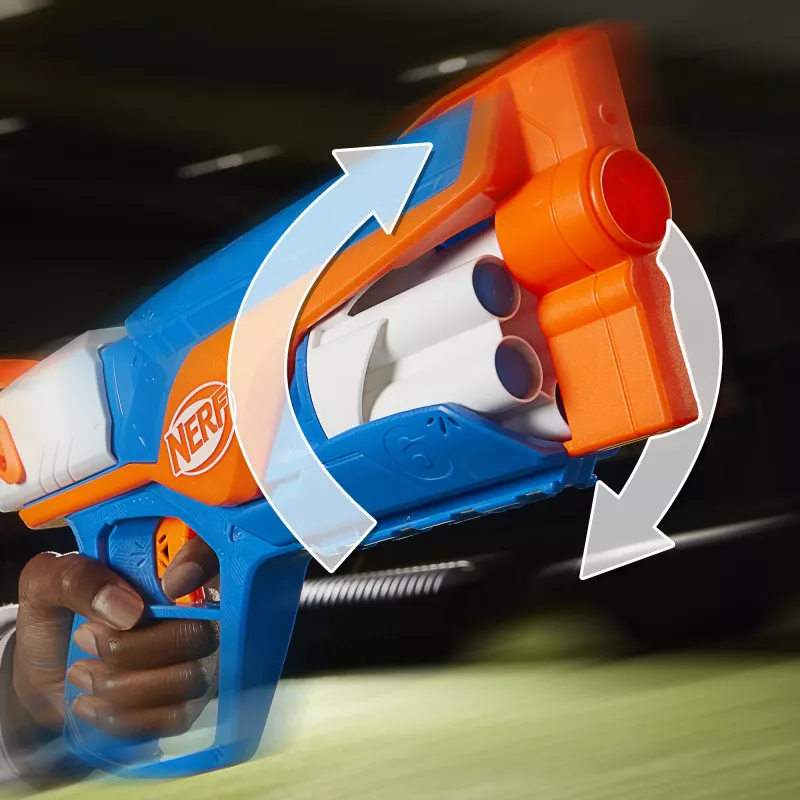 Zabawkowy blaster NERF N Series Agility niebieski pomarańczowy biały 8 lat