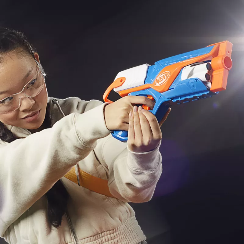 Zabawkowy blaster NERF N Series Agility niebieski pomarańczowy biały 8 lat