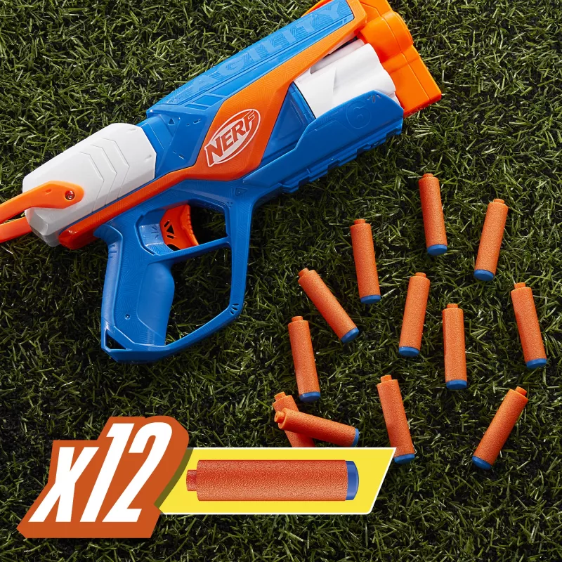 Zabawkowy blaster NERF N Series Agility niebieski pomarańczowy biały 8 lat