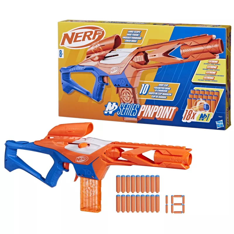 Wyrzutnia zabawek NERF Nerf N Series Pinpoint niebiesko-pomarańczowa 8+