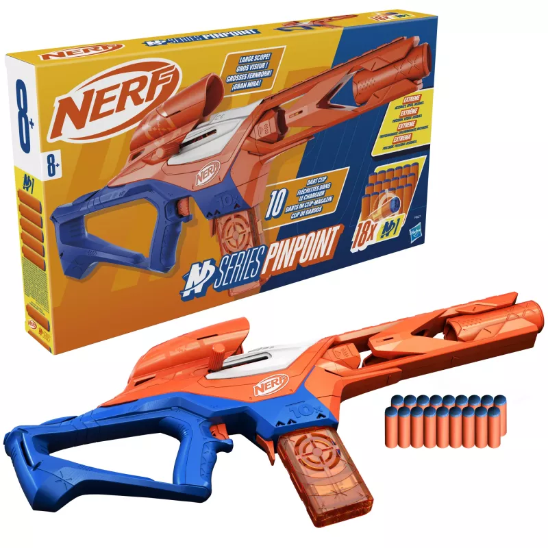 Wyrzutnia zabawek NERF Nerf N Series Pinpoint niebiesko-pomarańczowa 8+