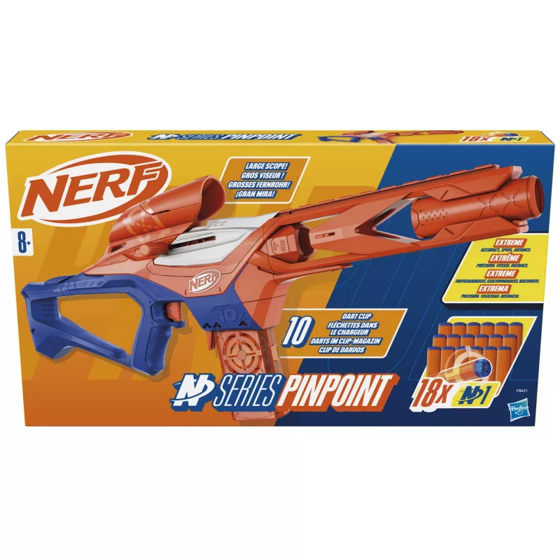 Wyrzutnia zabawek NERF Nerf N Series Pinpoint niebiesko-pomarańczowa 8+